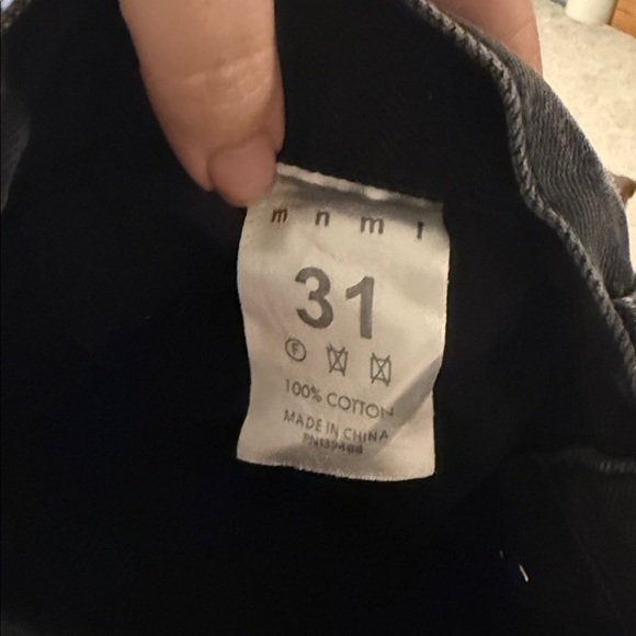 MNML gothic witchy whimsigoth rhinestone spiderweb raw hem jeans mens cut 31 - Picture 2 of 7